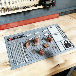 China Factory Non Skid Custom Logo Workbench Utility Mat Locksmiths Rubber Work Table Pad Ultimate Lock Pinning Mat